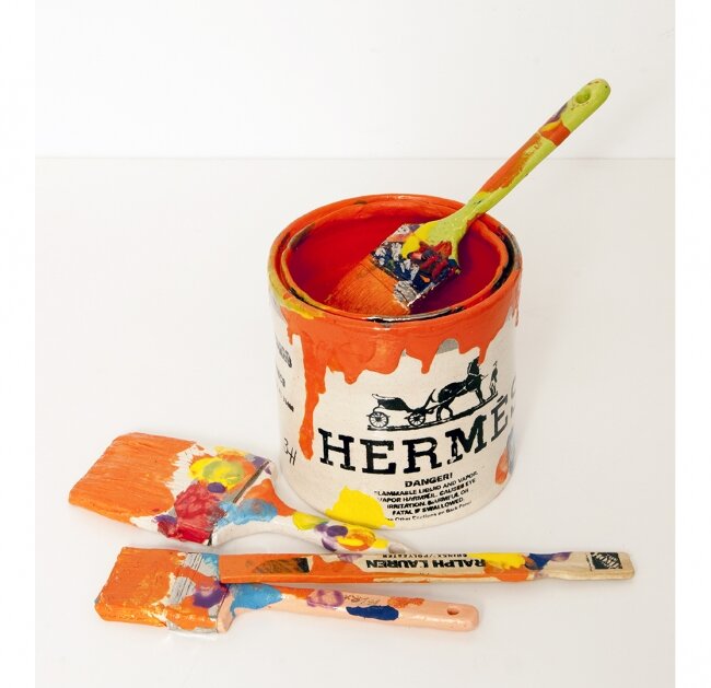 Paint Can, Brushes and Sticks