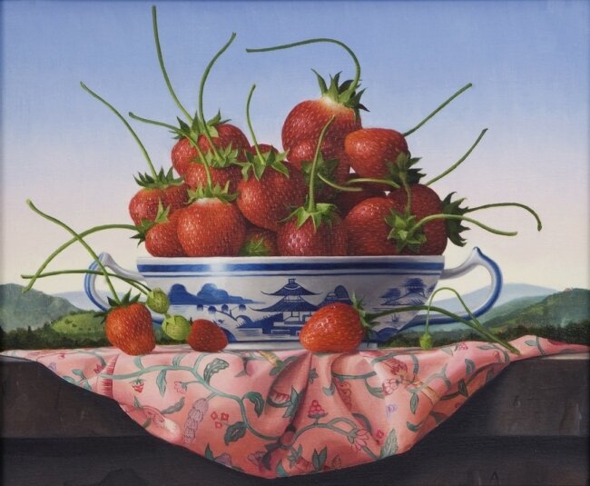 Still Life with Strawberries in a Canton Bowl