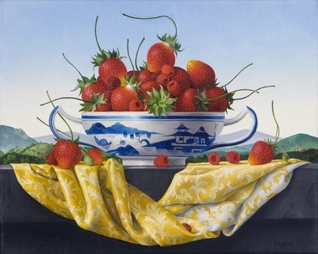 Still Life with Berries in a Canton Bowl