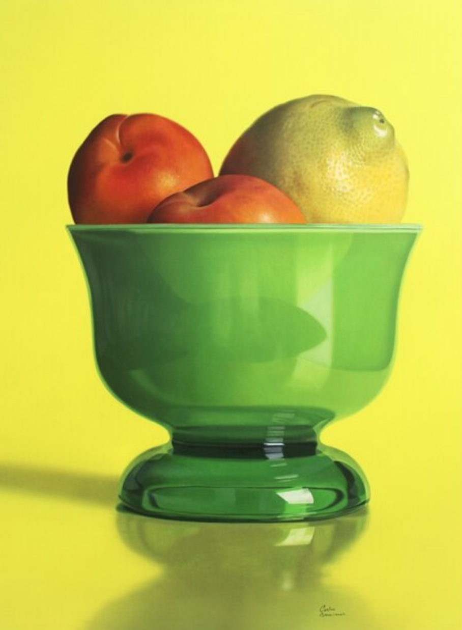 Still Life with Green Bowl, oil on canvas, 40 x 30