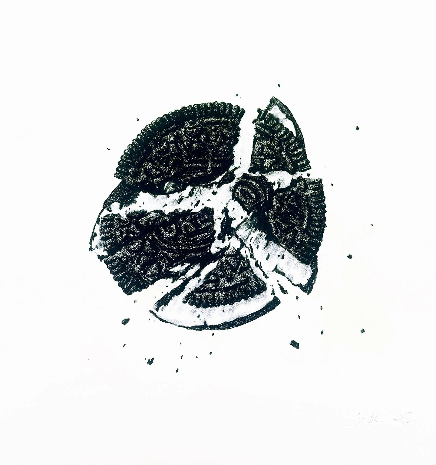 KIm_2_CrackedOreoNo.189_24x22_ConteCrayonOnPaper_2025.jpg