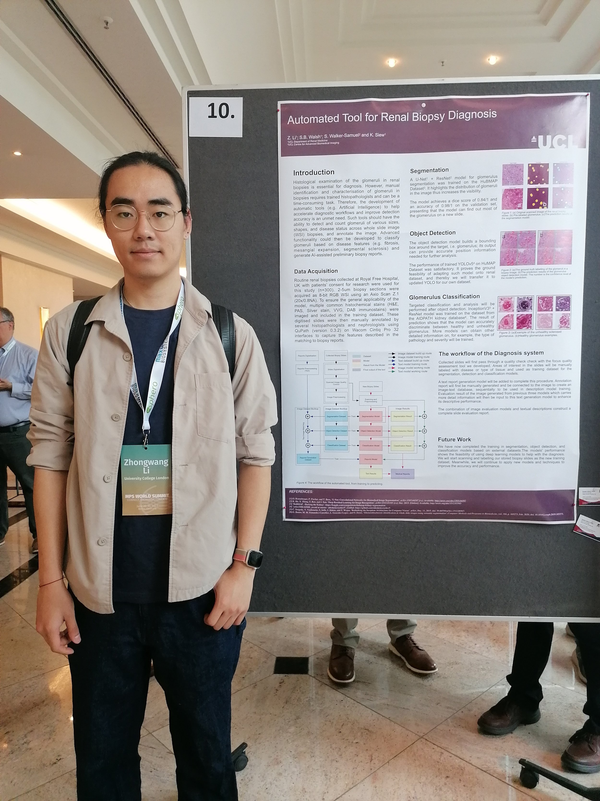 Shawn presenting his poster