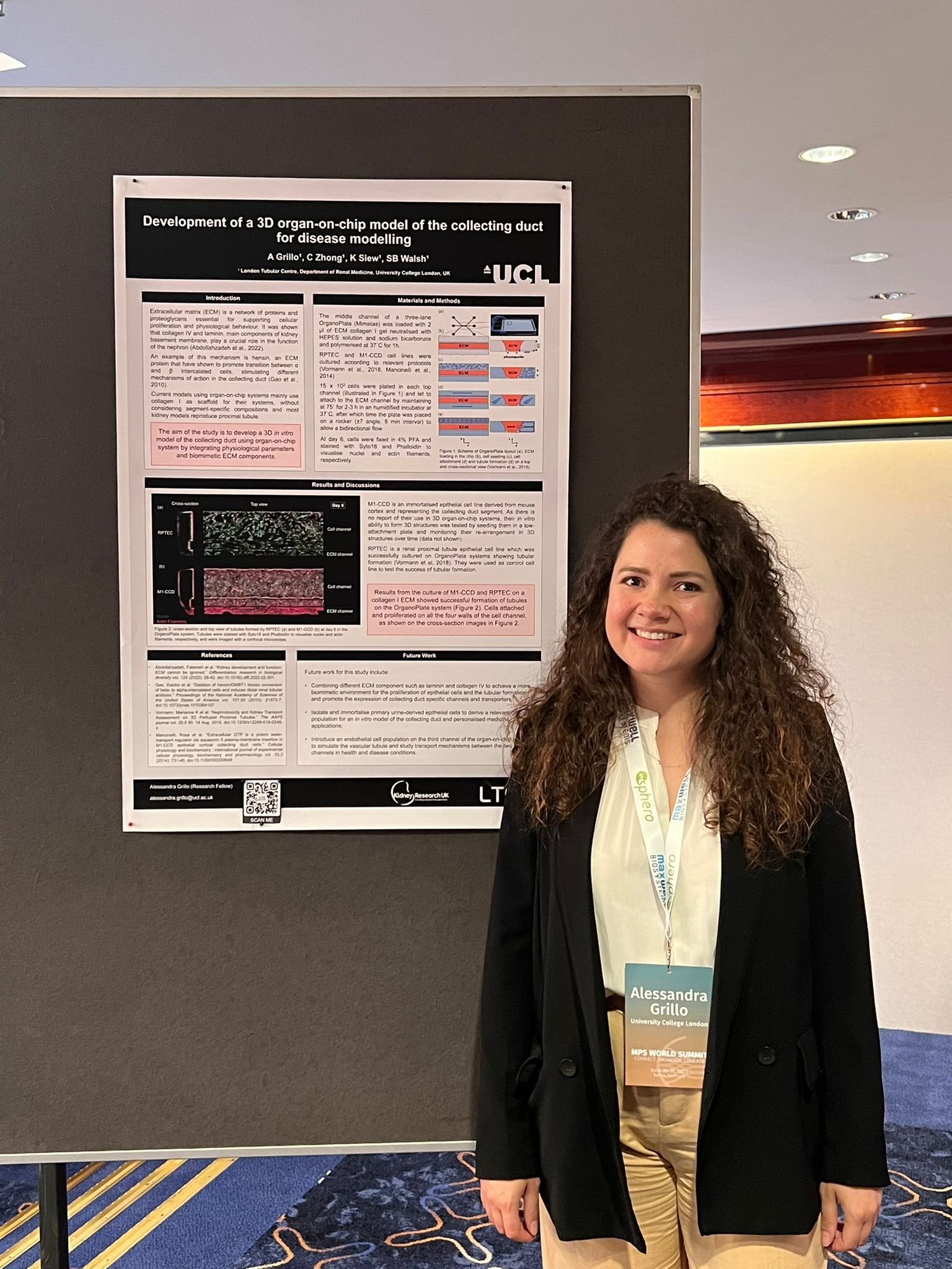 Alessandra presenting her poster