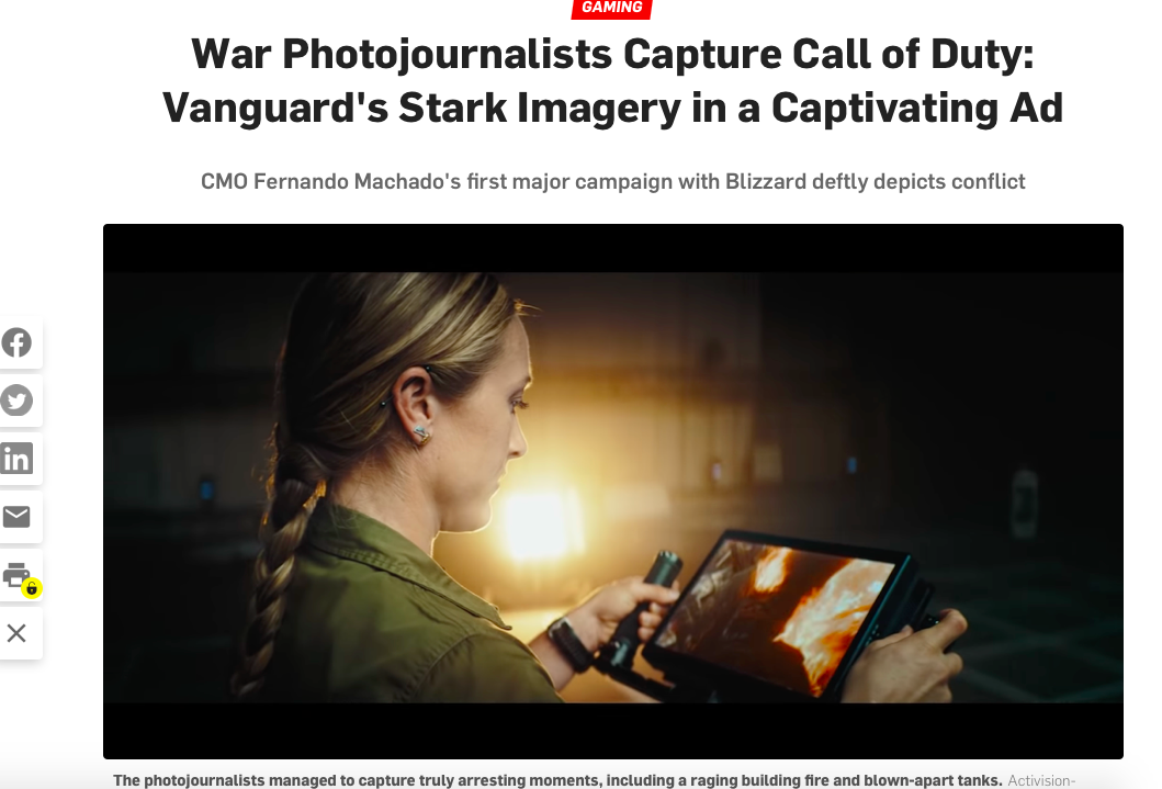 Call of Duty Vanguard Campaign Kicks Off with Longform Spot Featuring SOUTH's Cinematic Score