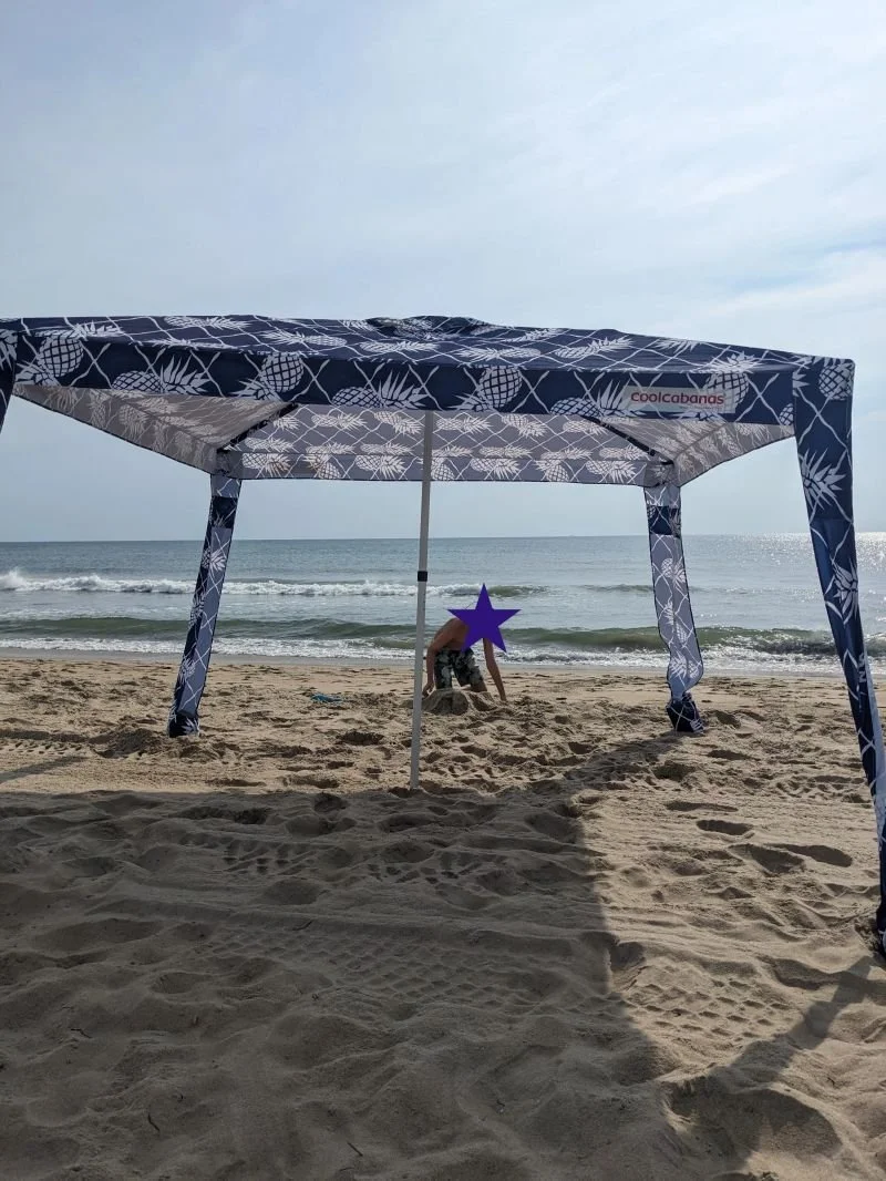 I love digging holes on the beach, but I never thought to build a sand turtle.