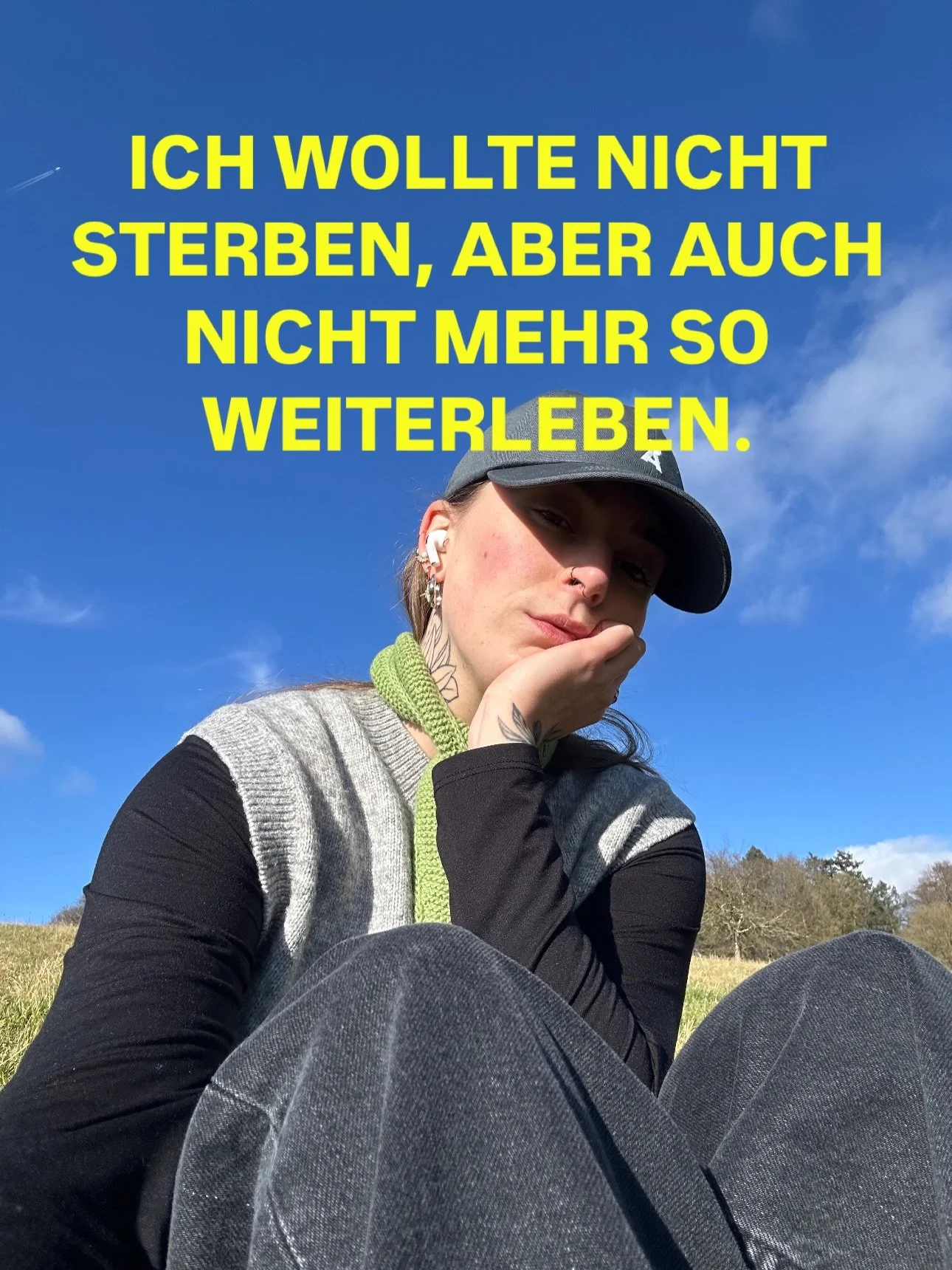 Du bist wichtig
Und ich bin froh, dass du hier bist!

Bei akuter Gefahr: 
112 Rettungsdienst/medizinischer Notfall
110 Polizei

Telefonseelsorge (kostenfrei, rund um die Uhr, anonym) 
0800 111 0 111
0800 111 0 222
116 123
Zus&auml;tzlich anonymer Cha