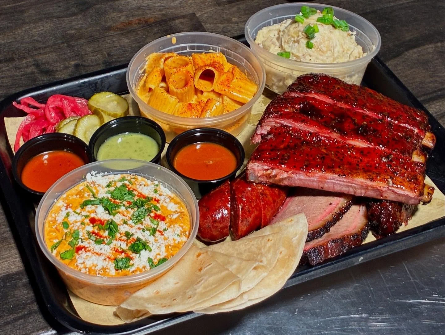 Day Two &mdash; let&rsquo;s go! 💪🔥
Full barbecue menu on deck today, y&rsquo;all! Brisket, ribs, sausage, and all your favorite scratch-made sides ready to roll.

Come see us for lunch or dinner &mdash; we&rsquo;re here 11:00 to 9:00!

#TrevinosCra