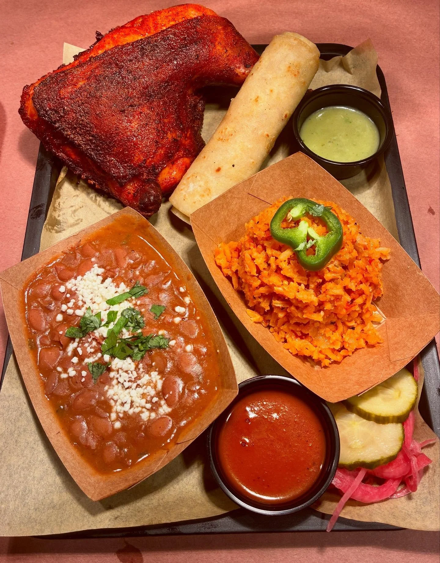 We&rsquo;re open this evening, y&rsquo;all &mdash; come on down to Trevi&ntilde;o&rsquo;s! 🔥
It&rsquo;s been a busy one with two big caterings today, so we are sold out of brisket for tonight &mdash; but don&rsquo;t worry, we&rsquo;ve got more brisk