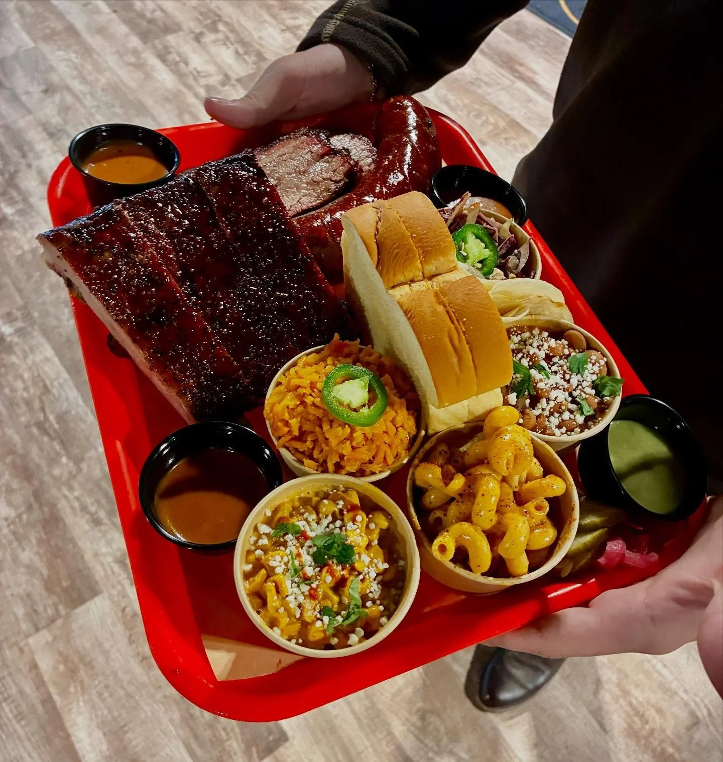 🎃 It&rsquo;s Friday and Halloween, y&rsquo;all! 👻
The girls are going all out today &mdash; and so am I 🔥

We&rsquo;re throwin&rsquo; down with:
🥩 Brisket
🍗 Chicken Quarters
🌭 Turkey 🌭Sausage
🥩 Wagyu Fajitas
🍖 Ribs
🐷 Pork Belly

We got it a