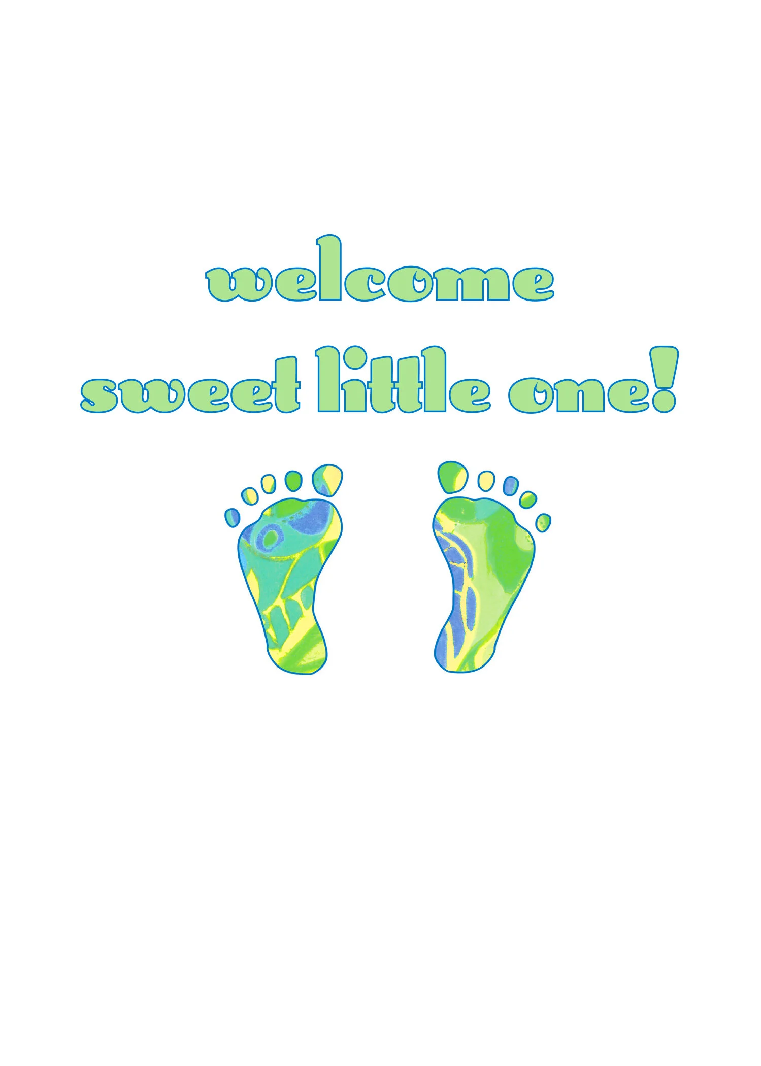 NB002  Inside: welcome sweet little one!