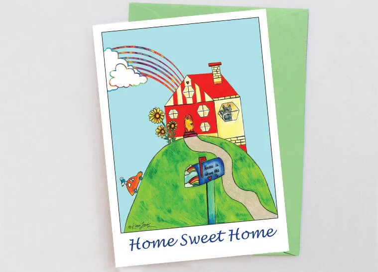 NH057 Home Sweet Home 5 in. x 7 in.  Colored Pencil