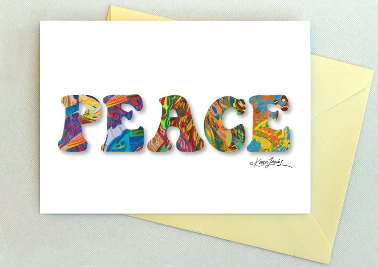 PO60 PEACE 5 in. x 7 in. Colored Pencil / Blank Inside