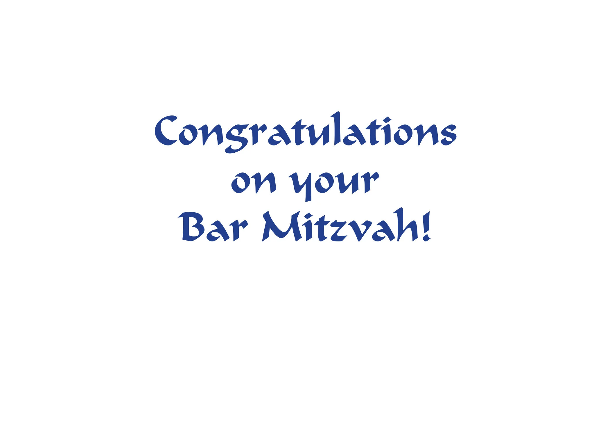 BAR066 Inside: Congratulations on your Bar Mitzvah!