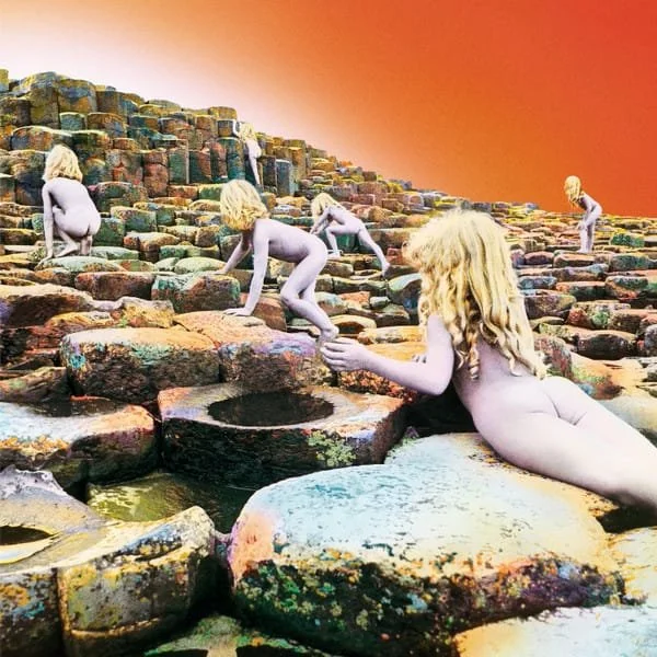 Album cover for Led Zeppelin's "Houses of the Holy" (1973), designed by Hipgnosis