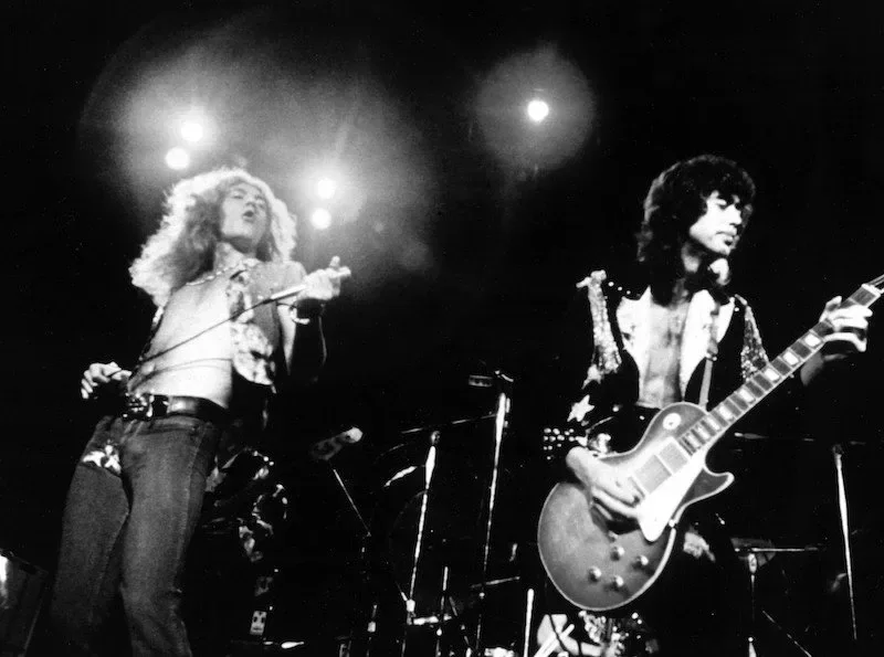 Led Zeppelin’s Robert Plant (L) and Jimmy Page (R)