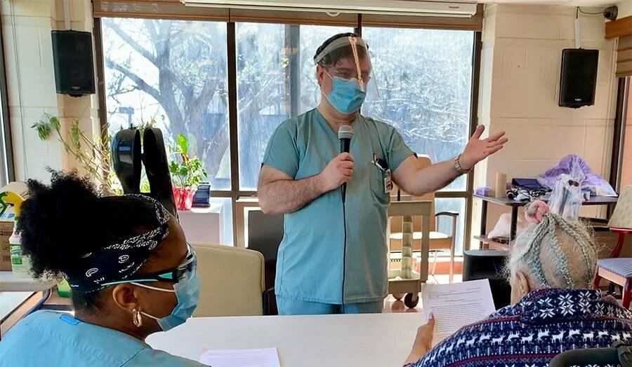 Tea, talk - and hope- return to long-term care