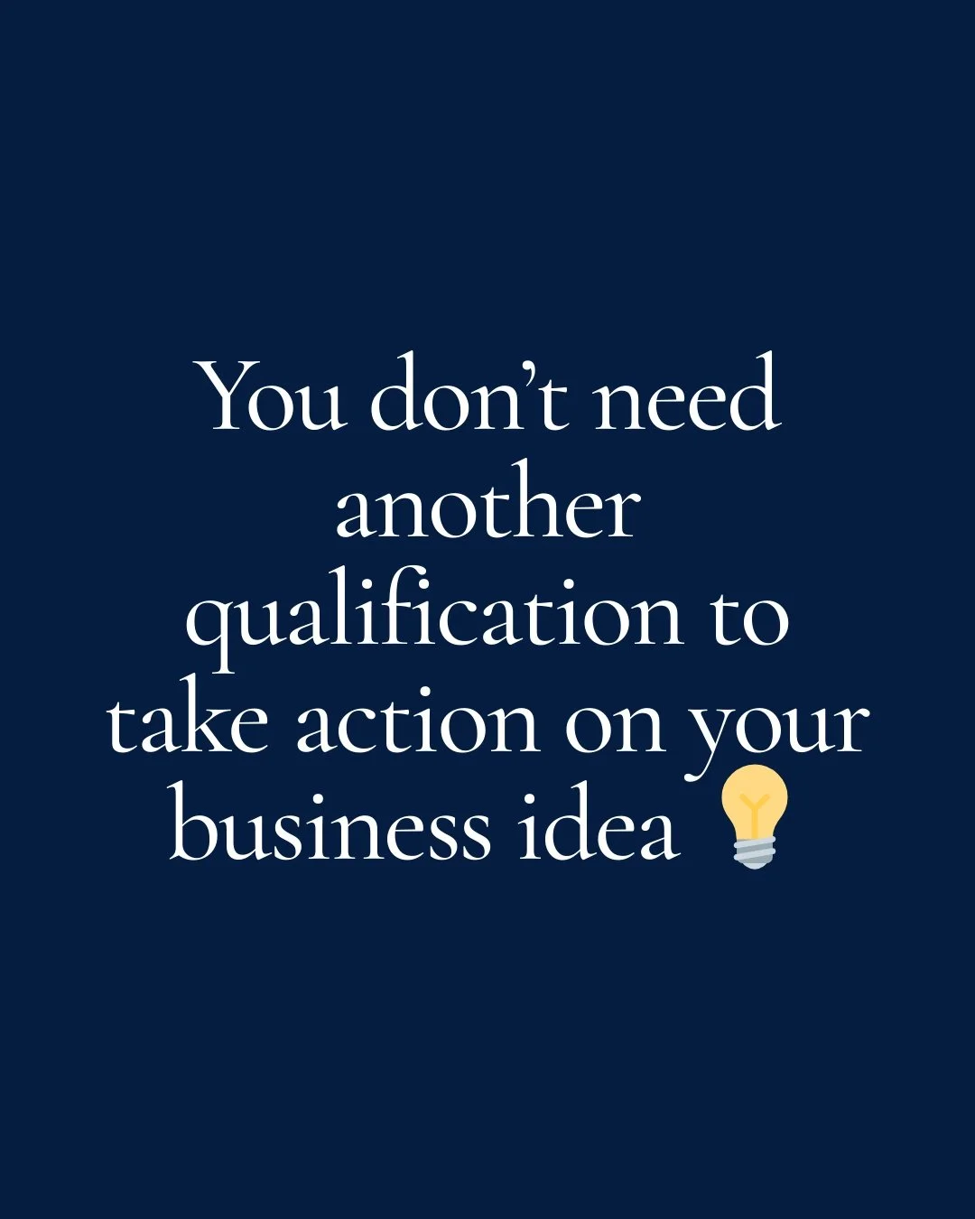You don&rsquo;t need another qualification to decide on your business idea 💡

I meet so many incredible women with certification lists as long as their arm.
They&rsquo;ve invested in course after course&hellip; yet they still haven&rsquo;t started t