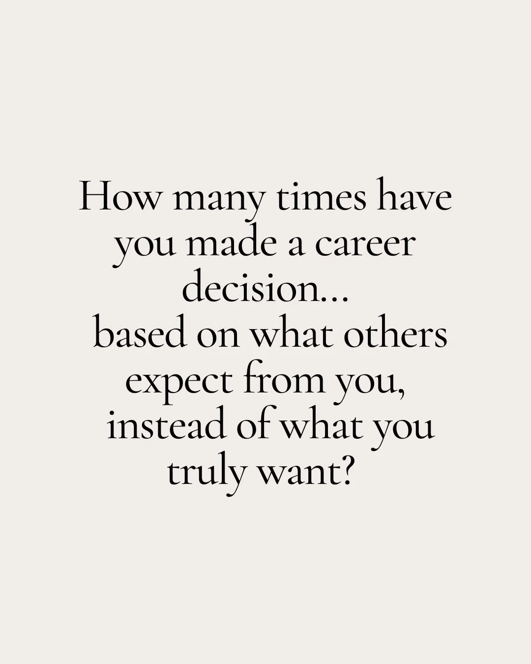 How often have you chosen your career path based on what others thought was &ldquo;best&rdquo; for you?

It&rsquo;s one of the most common traps I see:
👉 Parents with strong opinions
👉 Friends weighing in
👉 Society telling you what&rsquo;s &ldquo;