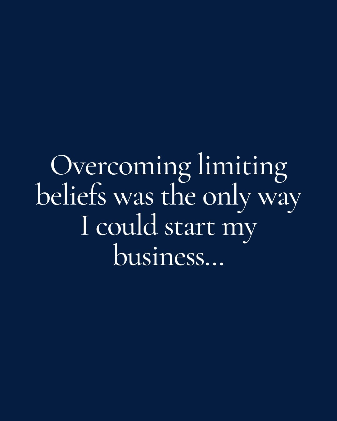 Limiting beliefs almost stopped me from starting my business.

I&rsquo;d absorbed so many unhelpful money stories:
❌ &ldquo;Self-employment is full of struggle.&rdquo;
❌ &ldquo;It&rsquo;s too risky.&rdquo;
❌ &ldquo;You&rsquo;ll never make enough.&rdq