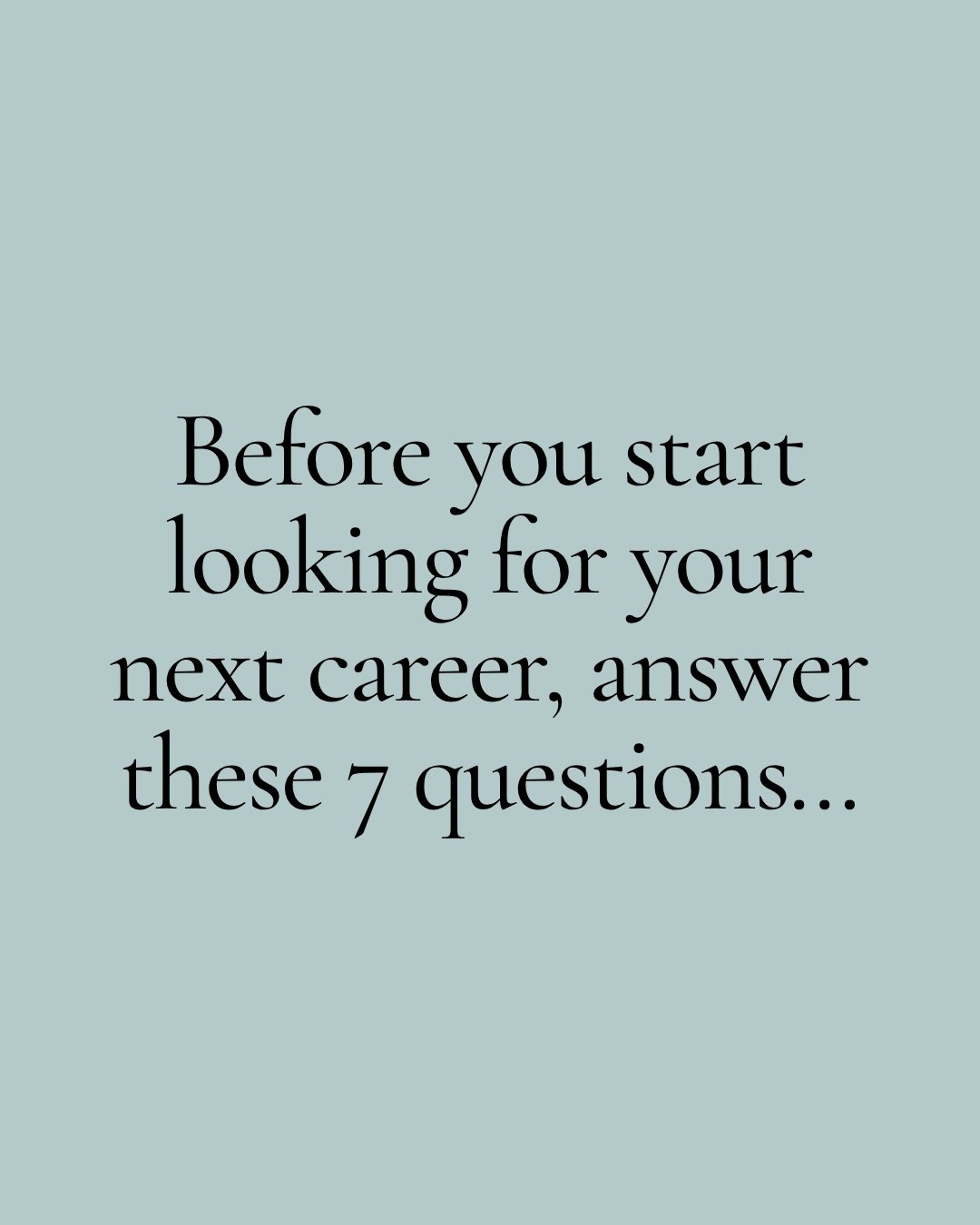 When you know you want to change careers, the temptation is to immediately start looking for the answer.

You search job boards. Scroll LinkedIn. Google courses. Make lists of careers you 𝘤𝘰𝘶𝘭𝘥 do.

But I think that comes later.

Because before 