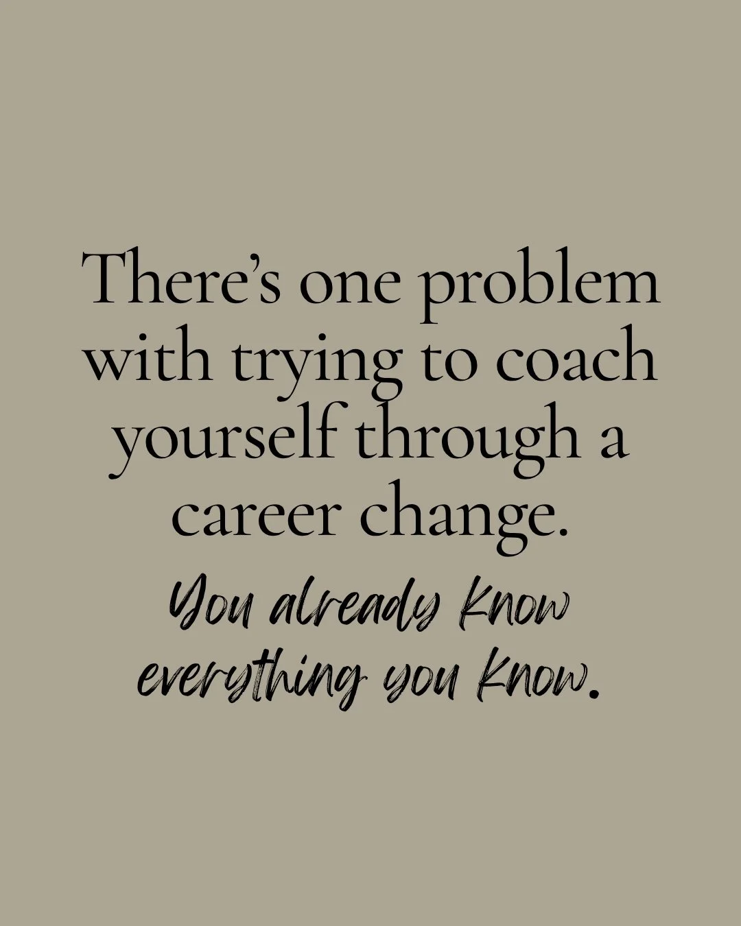One of the hardest things about changing careers is that you&rsquo;re trying to make sense of something you&rsquo;re standing right in the middle of.

You know your career better than anyone.

But that doesn&rsquo;t necessarily mean you can see it ob