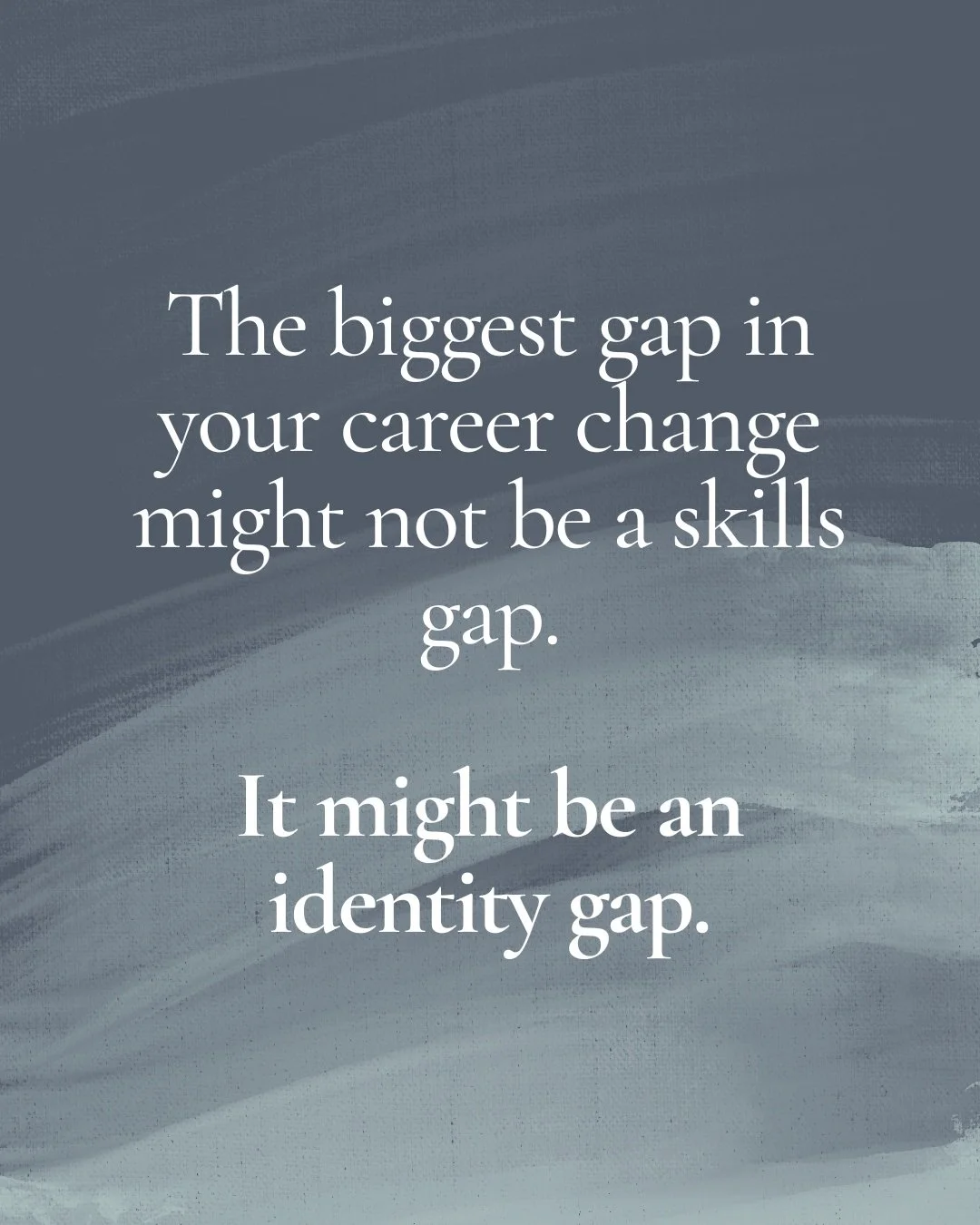 One of the things I've become increasingly interested in through my work as a career coach is the role 𝗶𝗱𝗲𝗻𝘁𝗶𝘁𝘆 plays in career change.

Because on paper, someone can be ready.

They've got transferable skills.

They've done the research.

Th