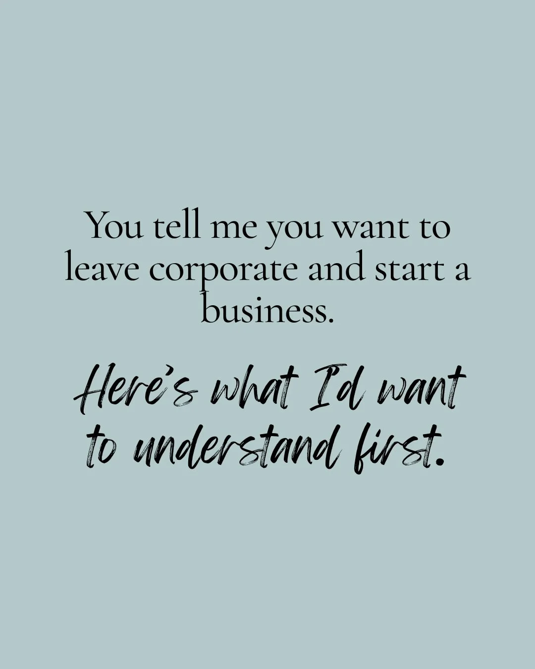 I understand the appeal of this one.

I left a long, successful career and started my own business too.

And there are things about working for myself that I would find very difficult to give up now.

The autonomy.
The flexibility.
The ability to dec