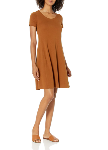  Pima Cotton and Modal Scoop Neck Dress