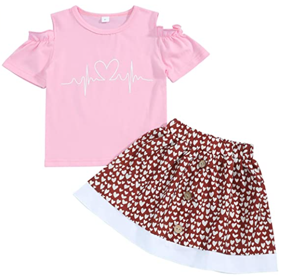 Girls Summer Clothes Ruffle Outfit Set