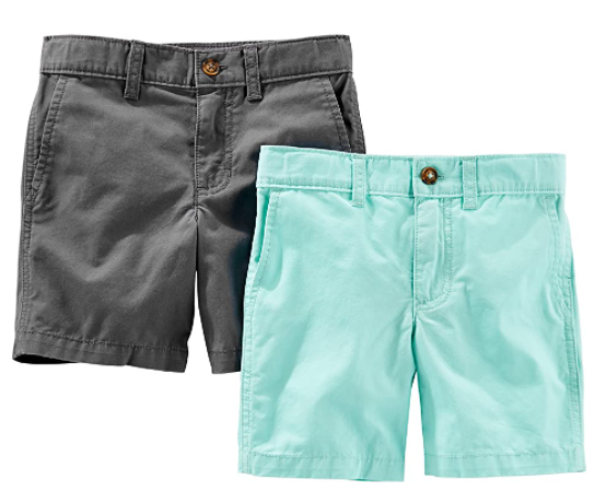  Toddler Boys' 2-Pack Flat Front Shorts