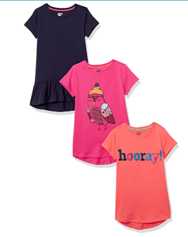 Girls' Short-Sleeve Tunic T-Shirts