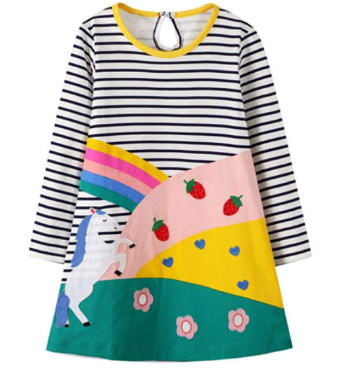 Cotton Long Sleeve Casual Jersey Dress