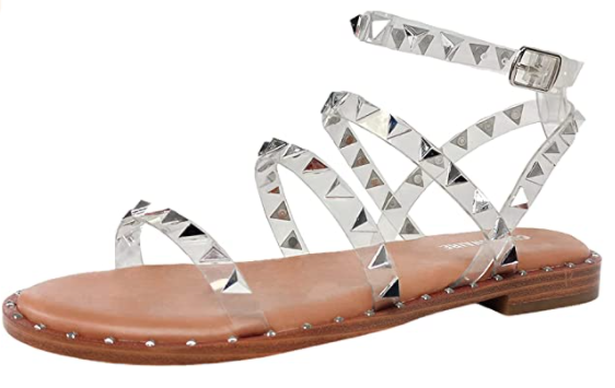 Studded Ankle Strap Sandal