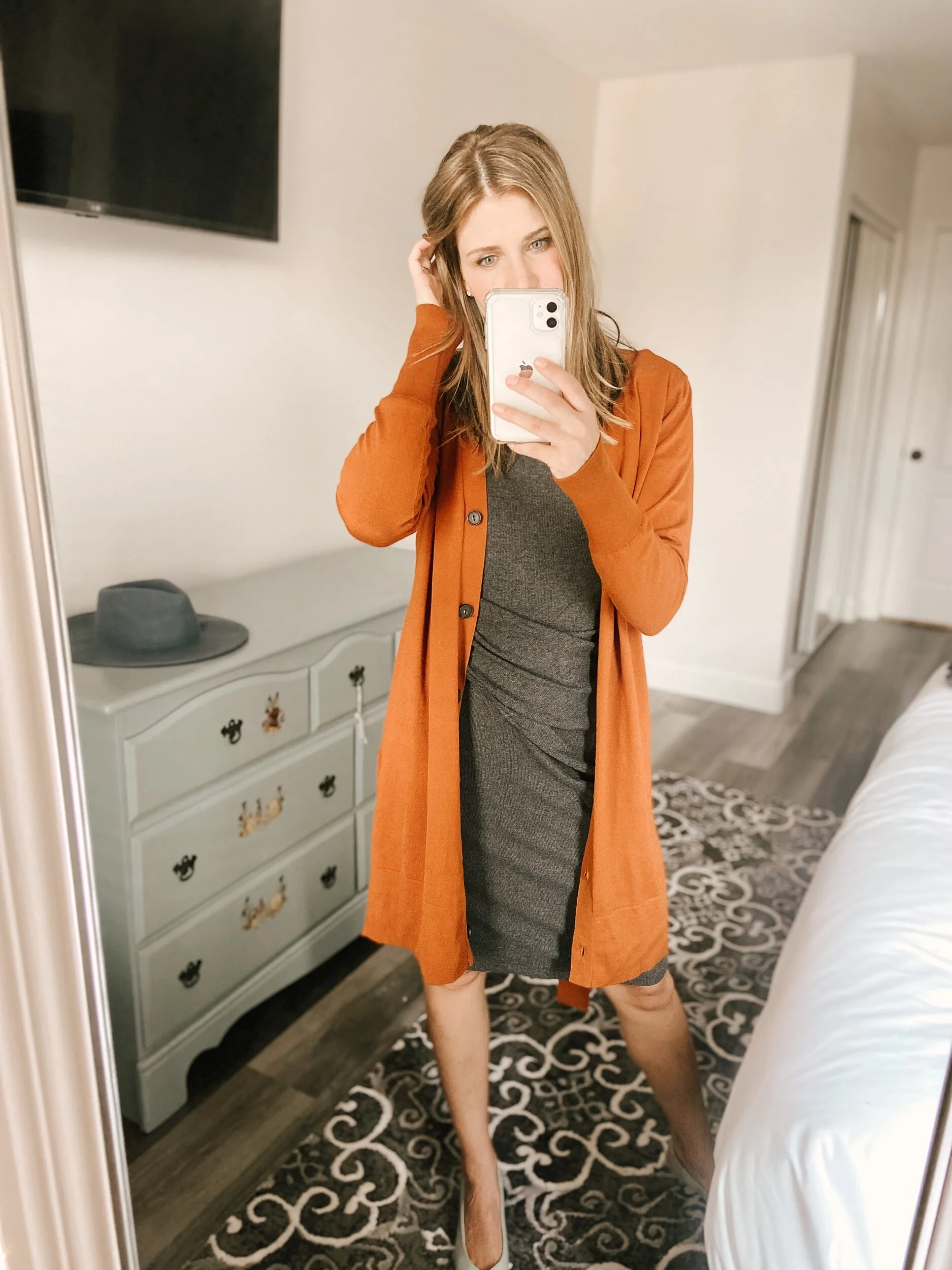 Viscose V Neck Cardigan with Belt