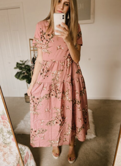Bohemian Floral with Pockets Maxi Summer Dress