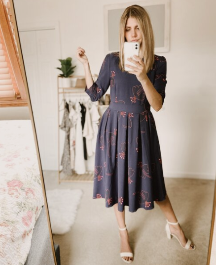 Floral Vintage Midi Dress