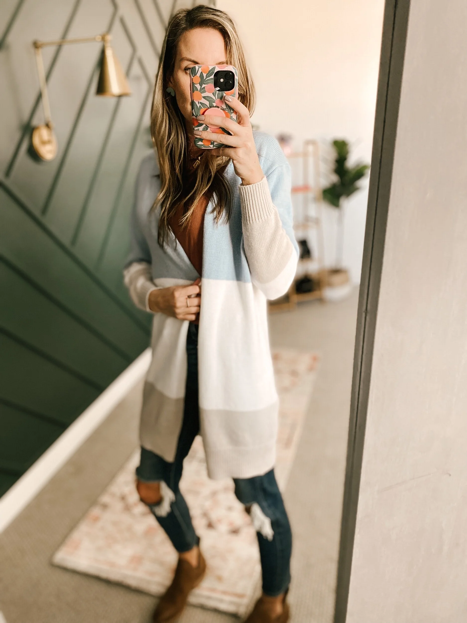 Open Front Long Cardigan Knit Sweater