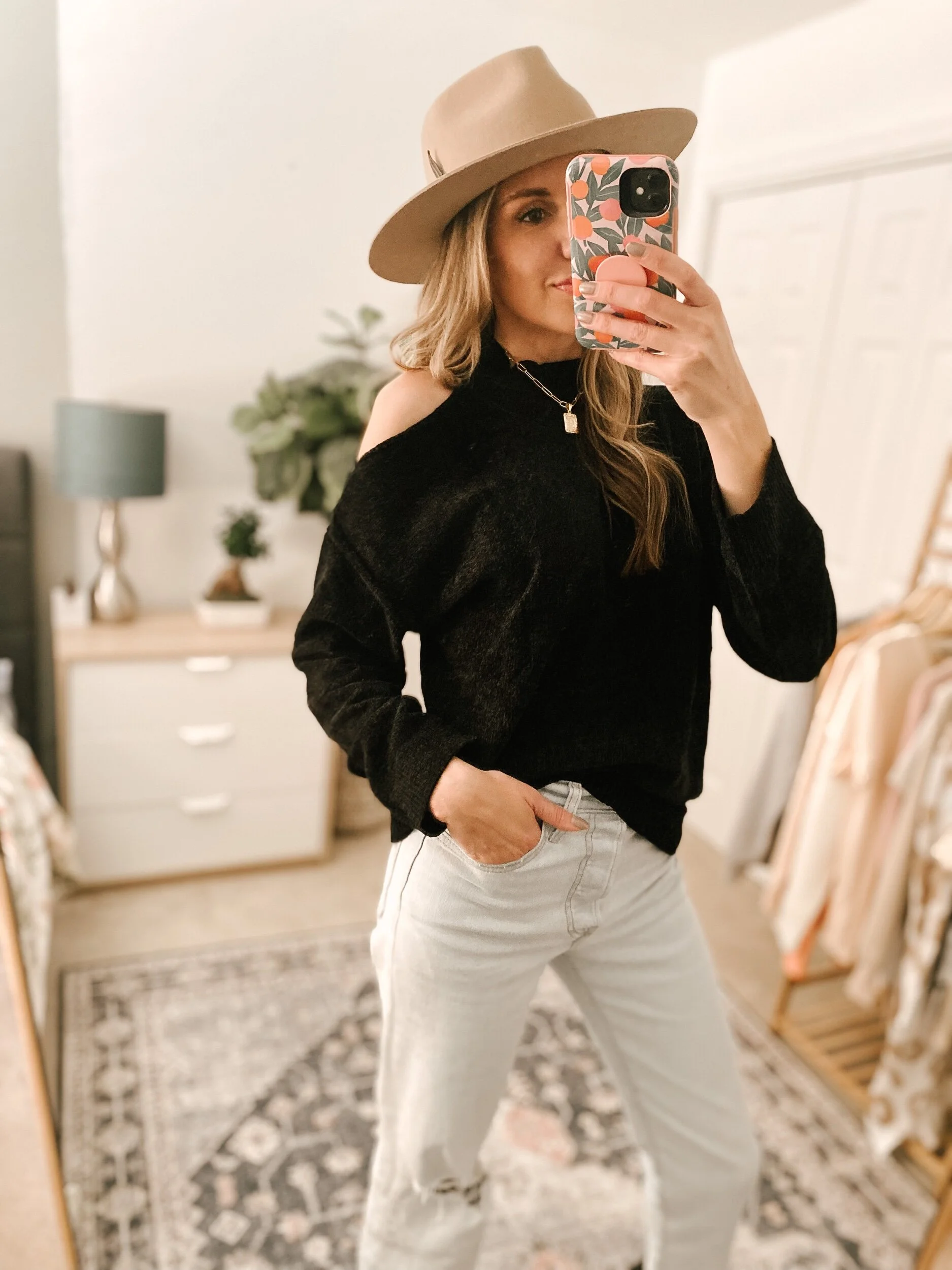 Shoulder Cutout Sweater