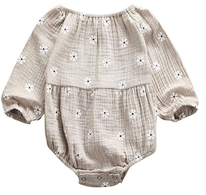 Newborn Baby Girls Floral Print Long Sleeve