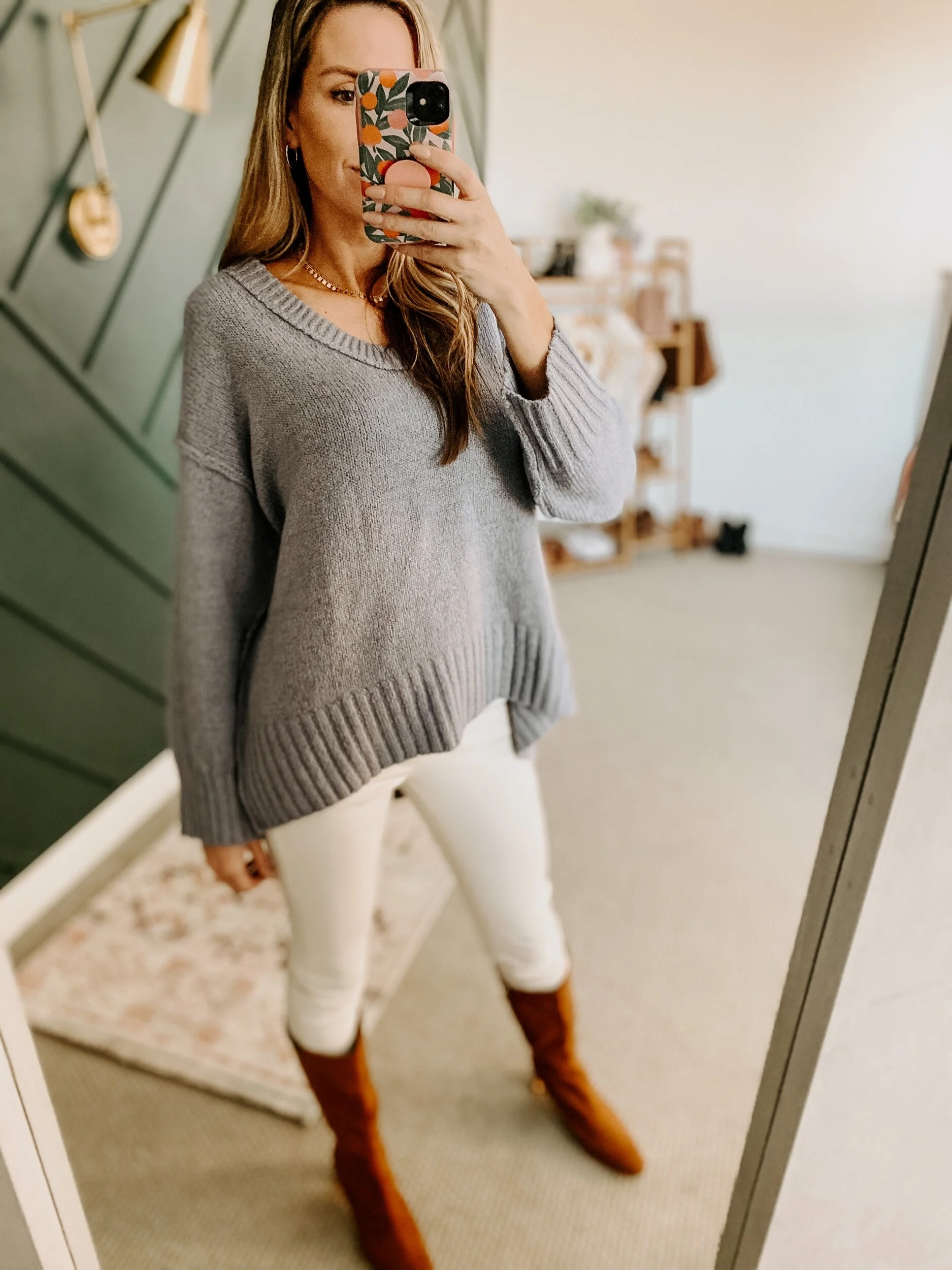  V Neck Knit Pullover Sweaters