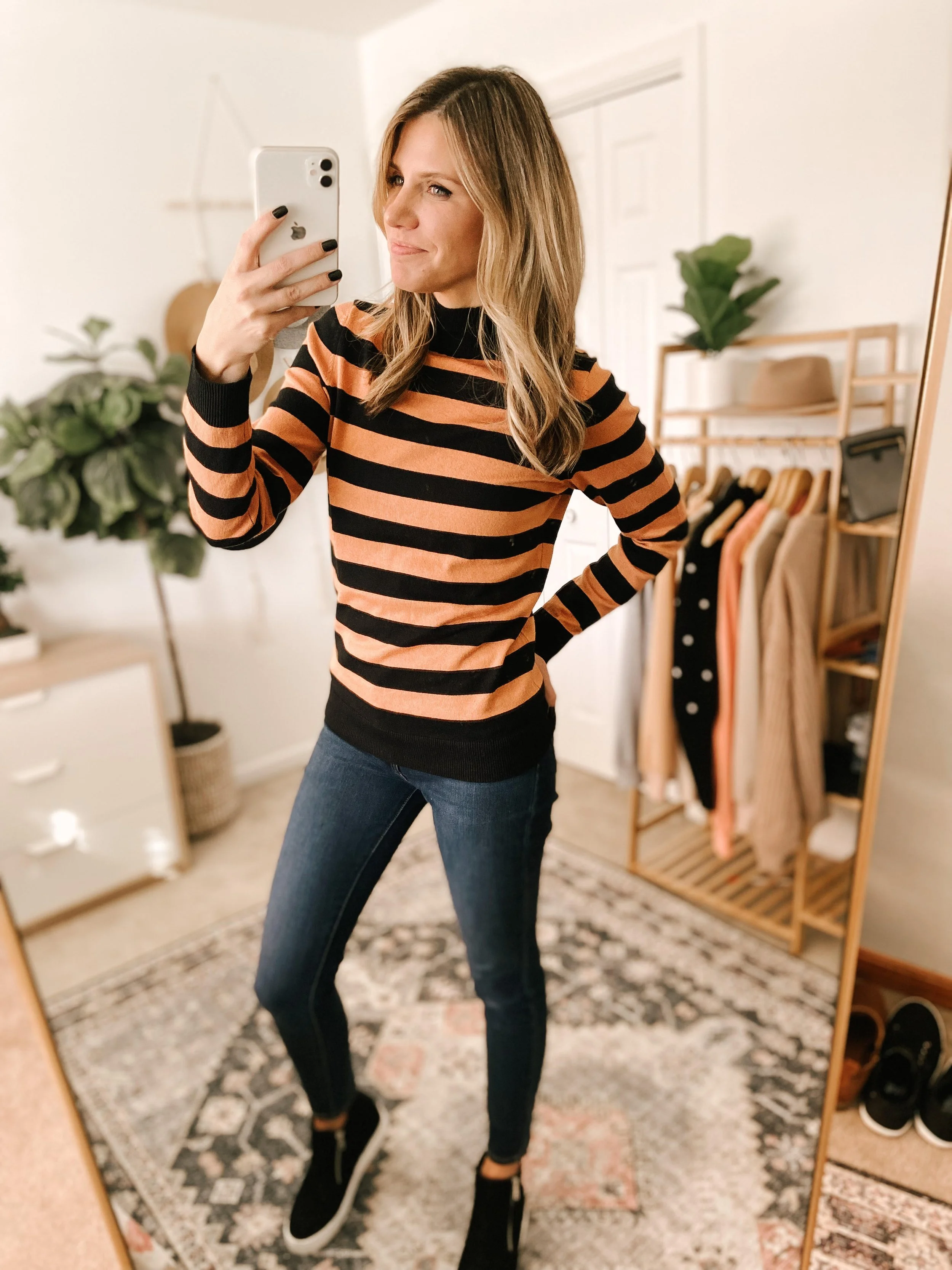 Long-Sleeve Mockneck Sweater