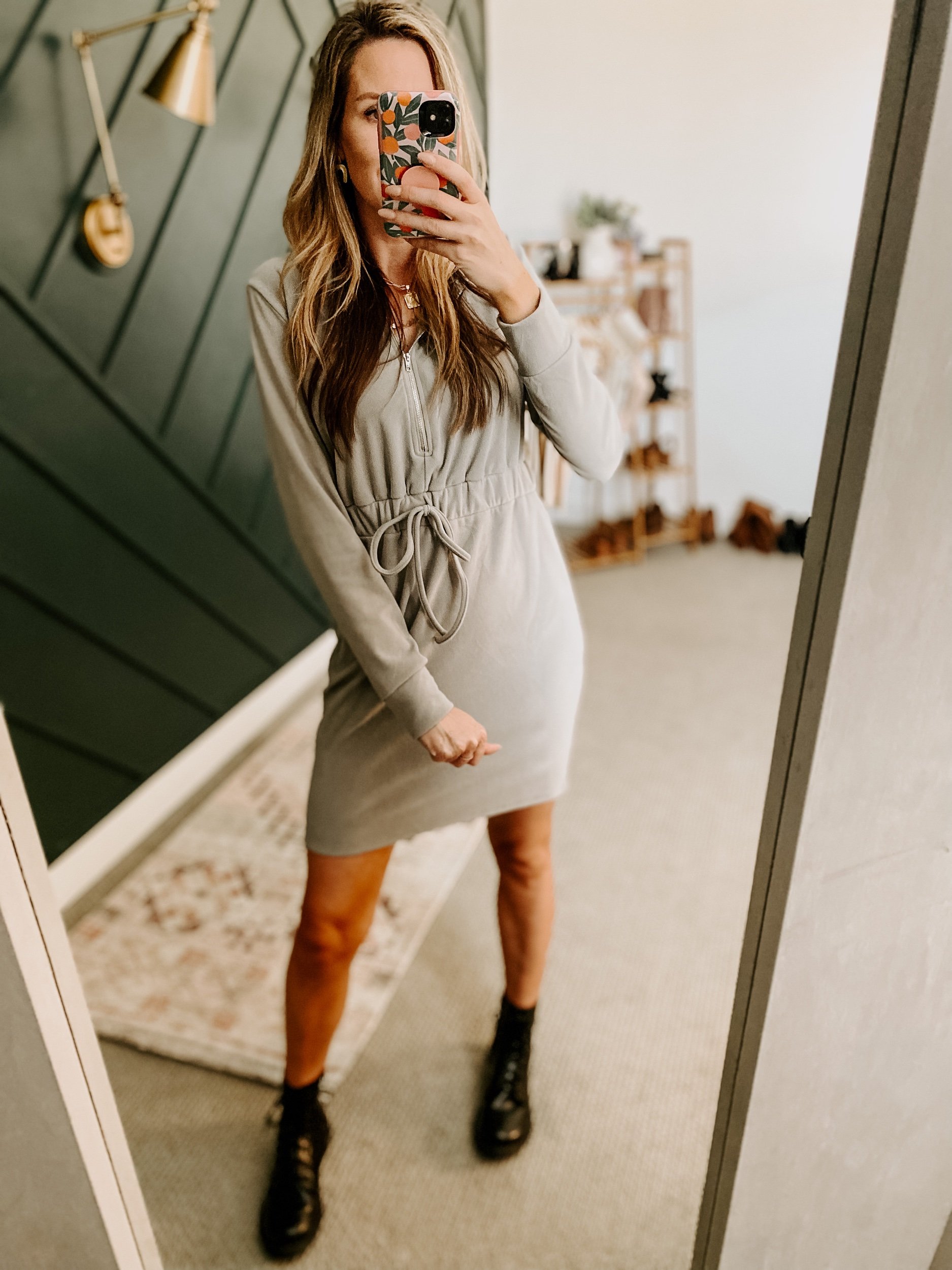 Long Sleeve Hoodie Mini Dress