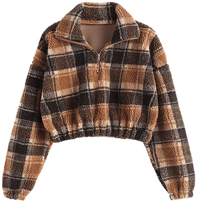 Faux Fur Pullover Sweatshirt