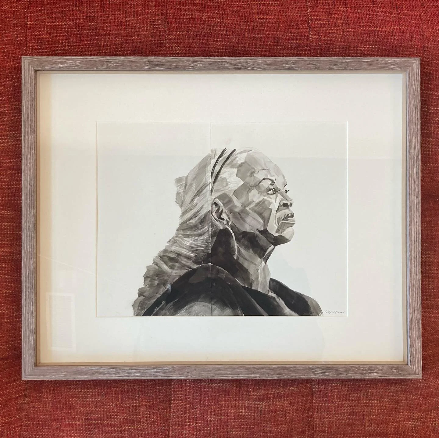 Reverence
17x11in, gouache on paper

My memorial portrait of Toni Morrison is framed and ready to go to the @foothillsartcenter Flowstate show. Show open from April 23-July 11, if you&rsquo;re in the Denver area, check it out in person!
.
.
.
#gouach