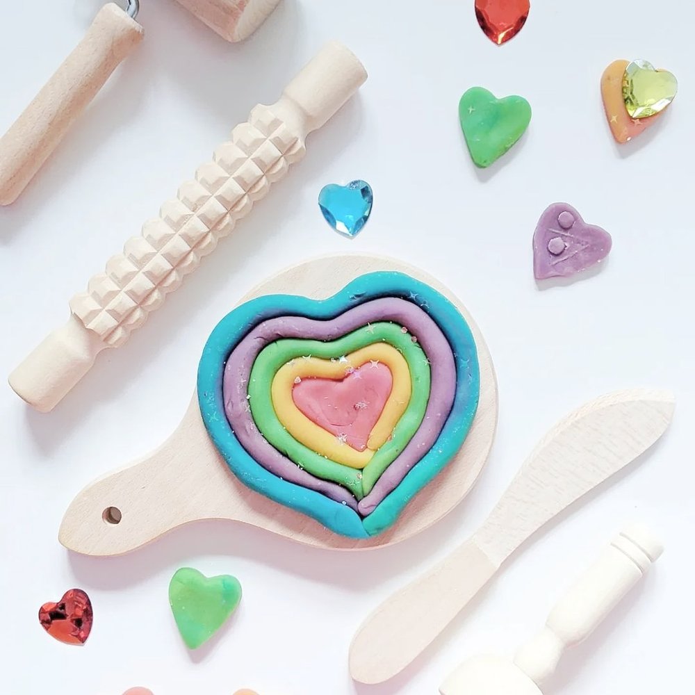 Wooden Playdough Tool Set — Rainbow Playsets
