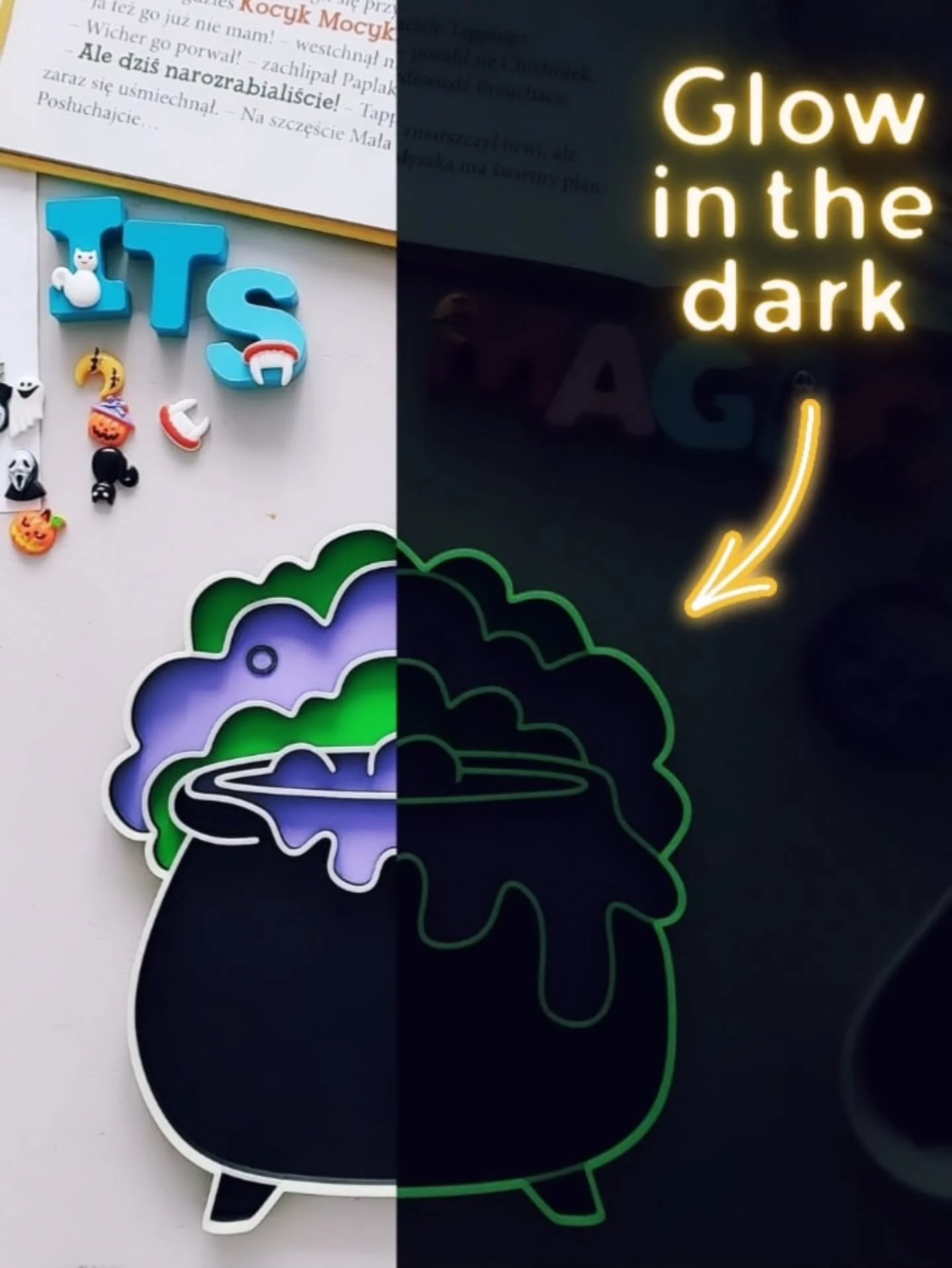 Something magical this Halloween at www.rainbowplaysets.co.uk ✨
Our glow-in-the-dark Cauldron Tray: beautifully detailed, made in the EU by a small manufacturer, and truly one of a kind 🪄 
Just imagine the setup after dark&hellip; lights off, and th