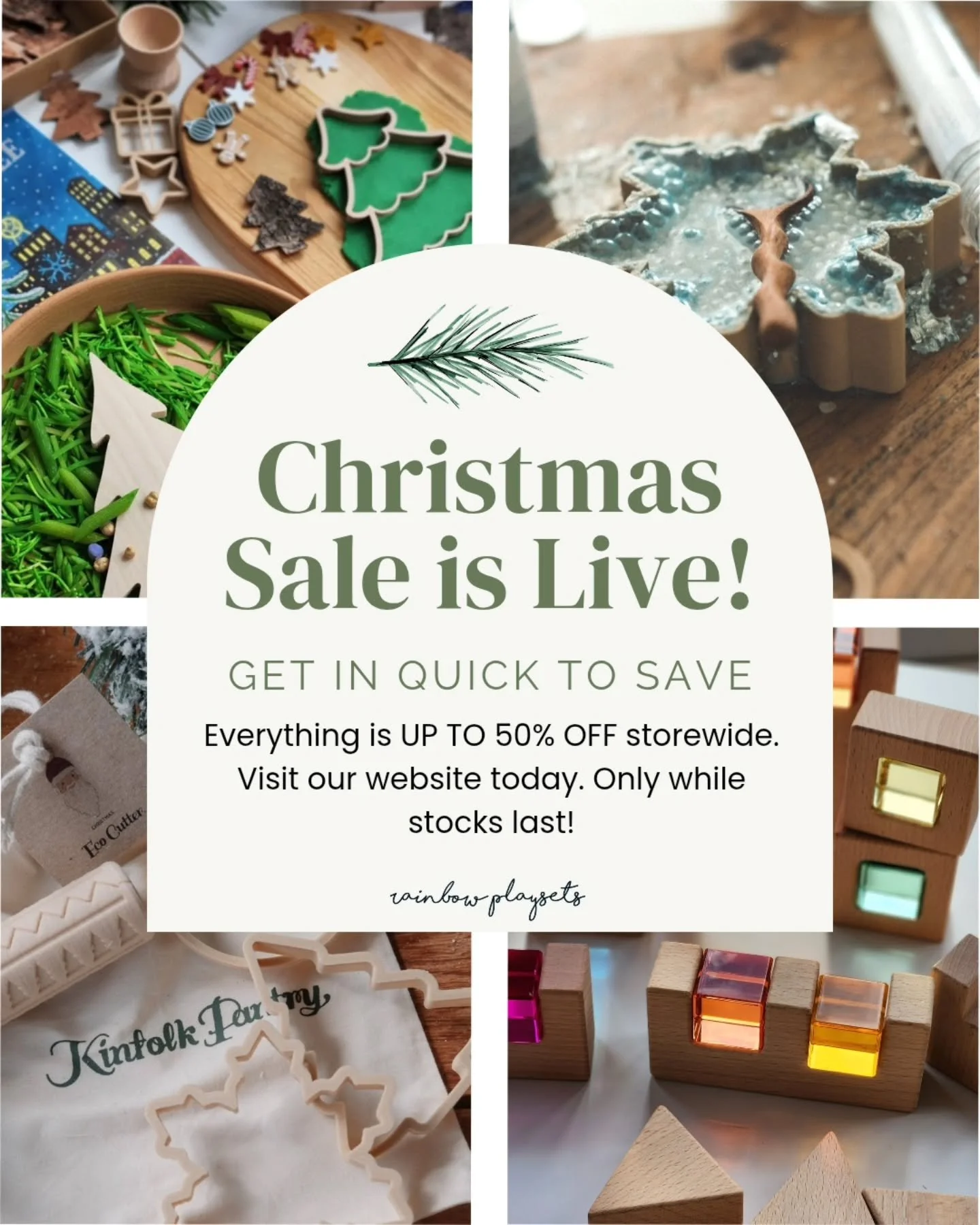 🎄 Christmas Sale is ON! 🎄
Enjoy up to 50% OFF our entire Christmas range &ndash; and even more festive favourites! 🎁
Shop now and make this Christmas extra magical 👉 www.rainbowplaysets.co.uk

#sale #saleuk #kinfolkpantry #tickit #RainbowPlaysets