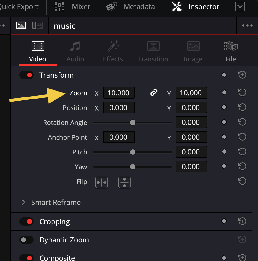 Transform Zoom Resize and Reframe in DaVinci Resolve — Creative Video Tips