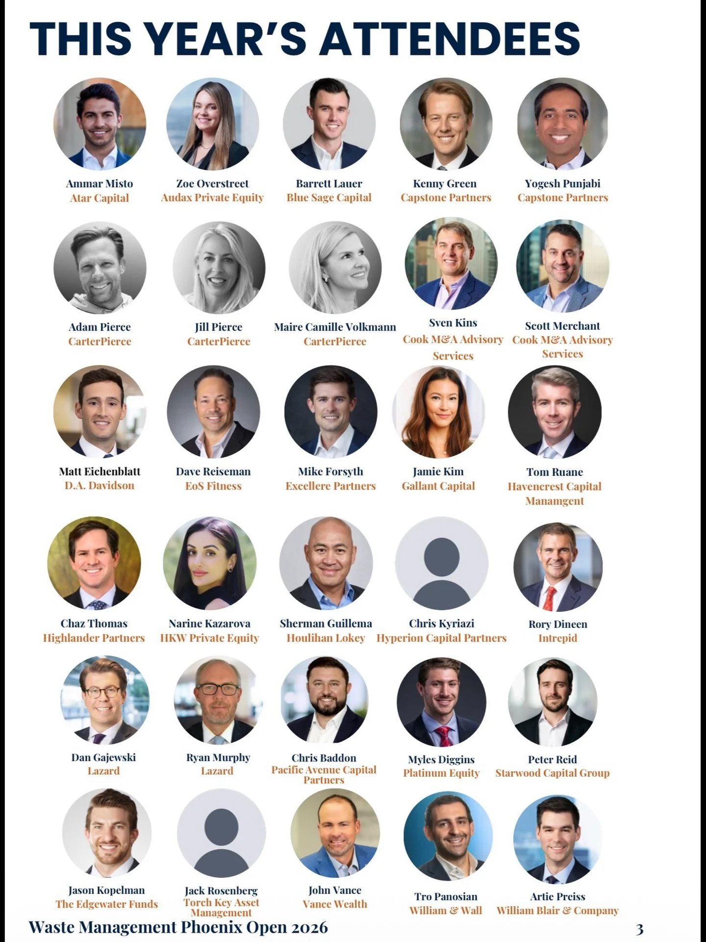 William &amp; Wall is proud to be invited to this year&rsquo;s @wmphoenixopen alongside impressive industry professionals from across the country. Looking forward to great golf and meaningful conversations this week in Scottsdale.