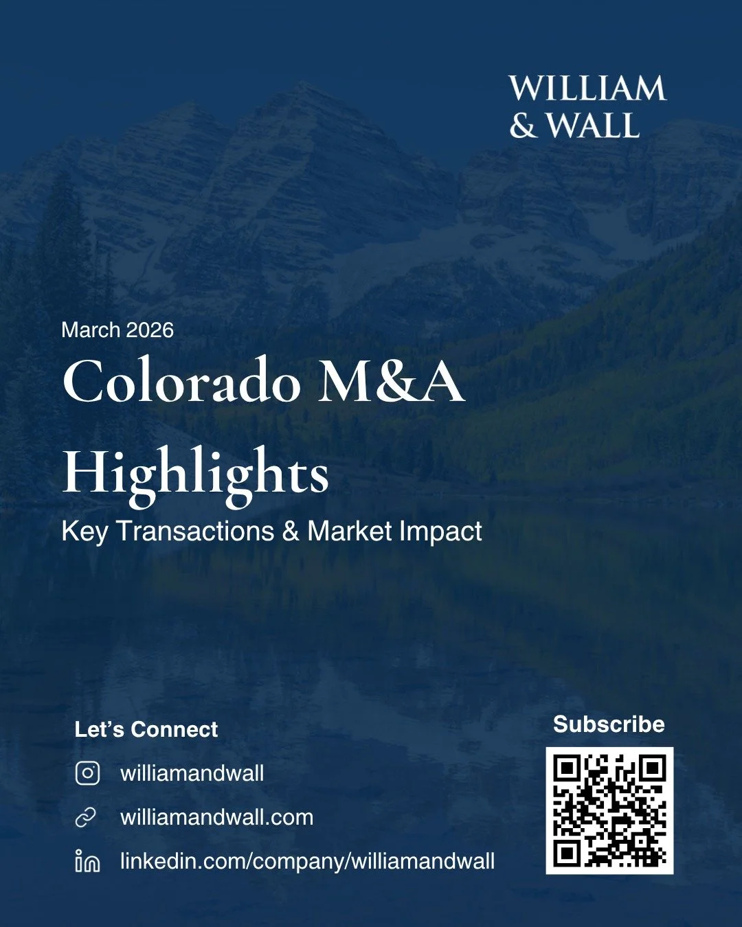 Recent transaction activity in Colorado includes QXO's acquisition of Kodiak Building Partners, PNC's acquisition of FirstBank, and CP Group's acquisition of Denver Place. Read our full report here.